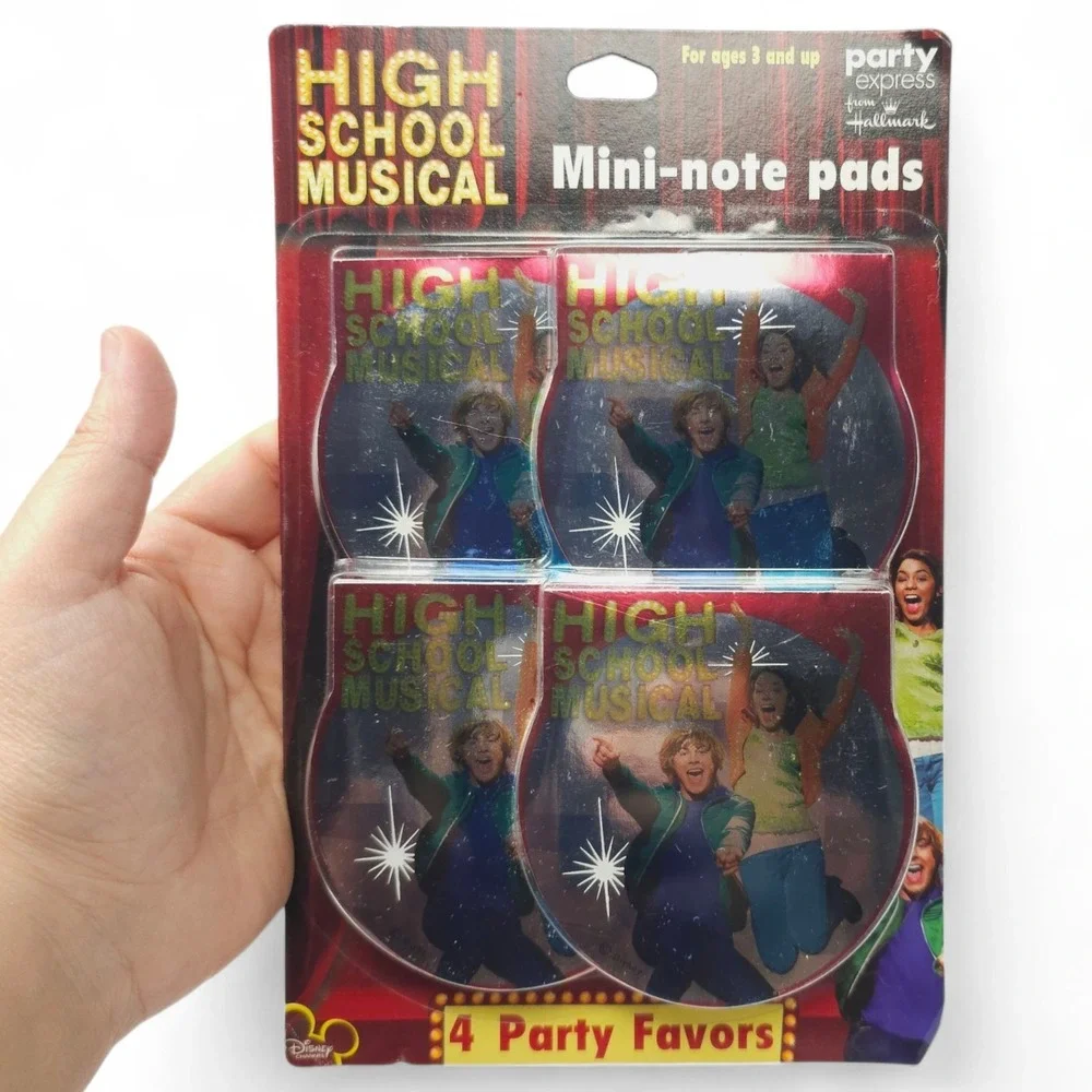 Vtg Disney High School Musical Mini Notepads Hallmark Party Favors 4 Pack NEW